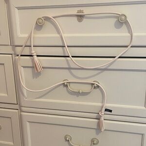 H&M white leather Rope Tassel Belt